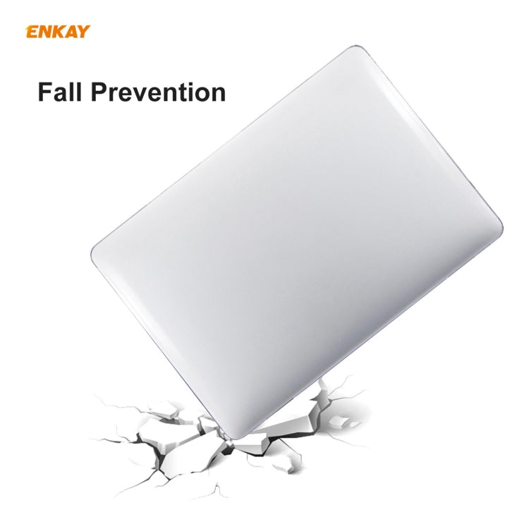 ENKAY 3 in 1  Crystal Laptop Protective Case + EU Version TPU Keyboard Film + Anti-dust Plugs Set for MacBook Pro 15.4 inch A1707 & A1990 (with Touch Bar)(Transparent) - MacBook Pro Cases by ENKAY | Online Shopping UK | buy2fix