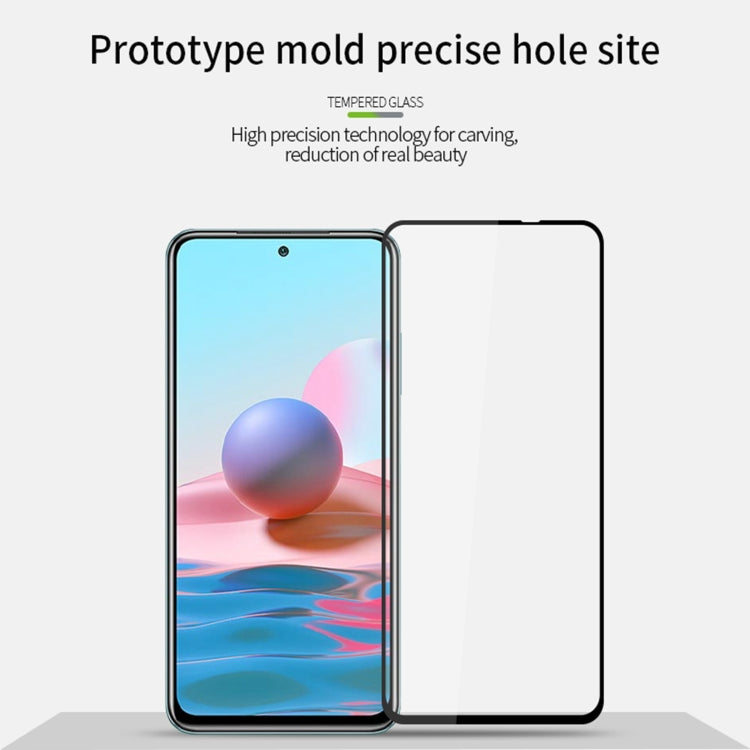 For Xiaomi Redmi Note 10 PINWUYO 9H 2.5D Full Screen Tempered Glass Film(Black) -  by PINWUYO | Online Shopping UK | buy2fix