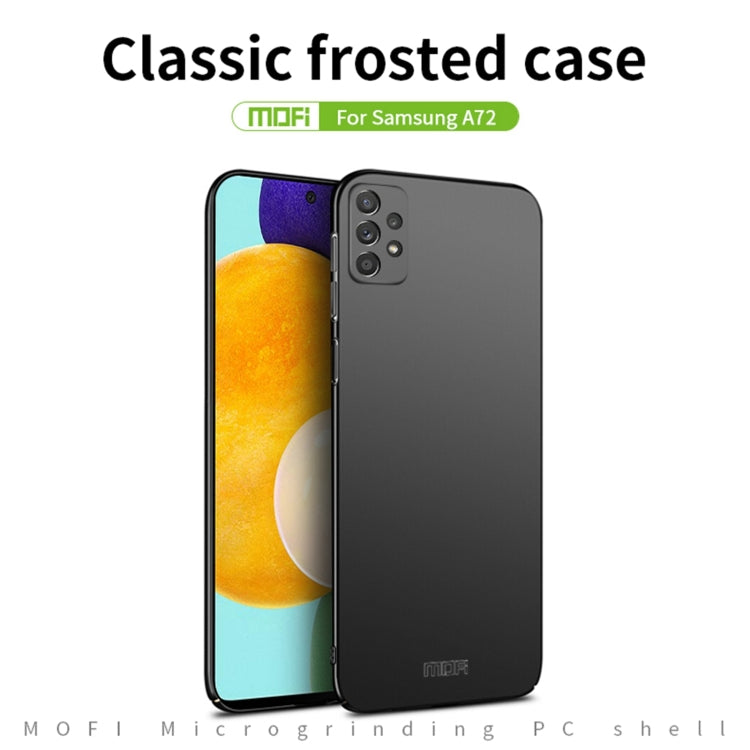 For Samsung Galaxy A72 5G / 4G MOFI Frosted PC Ultra-thin Hard Case(Black) - Galaxy Phone Cases by MOFI | Online Shopping UK | buy2fix