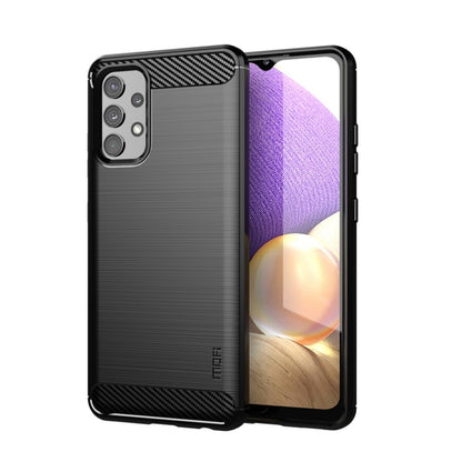 For Samsung Galaxy A32 4G(EU Version) MOFI Gentleness Series Brushed Texture Carbon Fiber Soft TPU Case(Black) - Galaxy Phone Cases by MOFI | Online Shopping UK | buy2fix