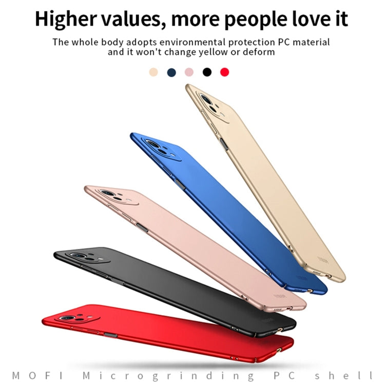 For Xiaomi Mi 11 Lite MOFI Frosted PC Ultra-thin Hard Case(Rose Gold) - Xiaomi Cases by MOFI | Online Shopping UK | buy2fix