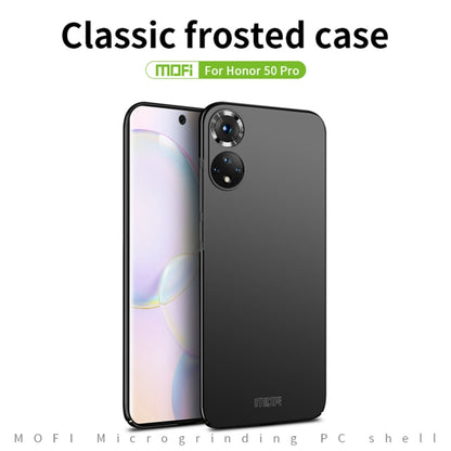 For Honor 50 Pro MOFI Frosted PC Ultra-thin Hard Case(Black) - Honor Cases by MOFI | Online Shopping UK | buy2fix