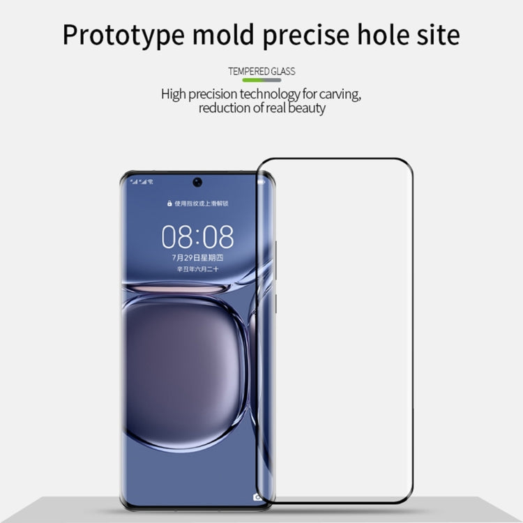 For Huawei P50 Pro MOFI 9H 3D Explosion Proof Thermal Bending Full Screen Covered Tempered Glass Film(Black) - Huawei Tempered Glass by MOFI | Online Shopping UK | buy2fix