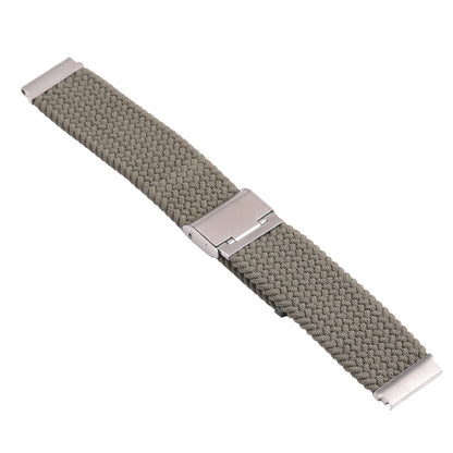 For Samsung Galaxy Watch 4 / Watch 5 20mm Nylon Braided Metal Buckle Watch Band(Olive Green) - Watch Bands by buy2fix | Online Shopping UK | buy2fix