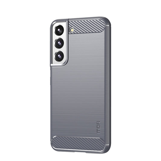 For Samsung Galaxy S22+ 5G MOFI Gentleness Series Brushed Texture Carbon Fiber Soft TPU Case(Gray) - Galaxy S22+ 5G Cases by MOFI | Online Shopping UK | buy2fix