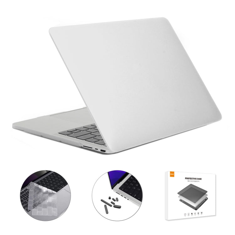 ENKAY Hat-Prince 3 in 1 Matte Laptop Protective Case + TPU Keyboard Film + Anti-dust Plugs Set for MacBook Pro 14.2 inch A2442 2021/A2779 2023, Version:US Version(White) - MacBook Pro Cases by ENKAY | Online Shopping UK | buy2fix