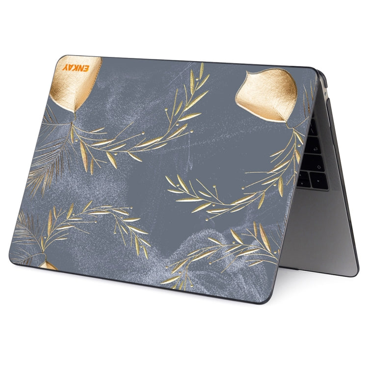 ENKAY Vintage Pattern Series Laotop Protective Crystal Case For MacBook Pro 13.3 inch A1706 / A1708 / A1989 / A2159(Wild Oats) - MacBook Pro Cases by ENKAY | Online Shopping UK | buy2fix