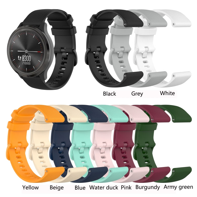 For Xiaomi Watch S1 22mm Checkered Silicone Watch Band(Amy Green) - Watch Bands by buy2fix | Online Shopping UK | buy2fix