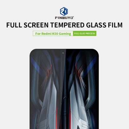 For Xiaomi Redmi K50 Gaming PINWUYO 9H 2.5D Full Screen Tempered Glass Film(Black) -  by PINWUYO | Online Shopping UK | buy2fix