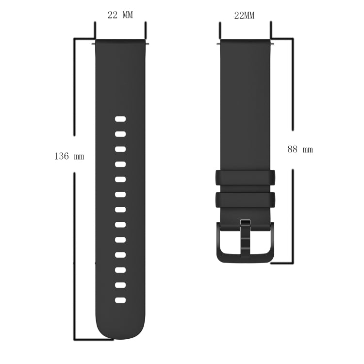 For Amazfit GTR 2e 22mm Solid Color Soft Silicone Watch Band(Grey) - Watch Bands by buy2fix | Online Shopping UK | buy2fix