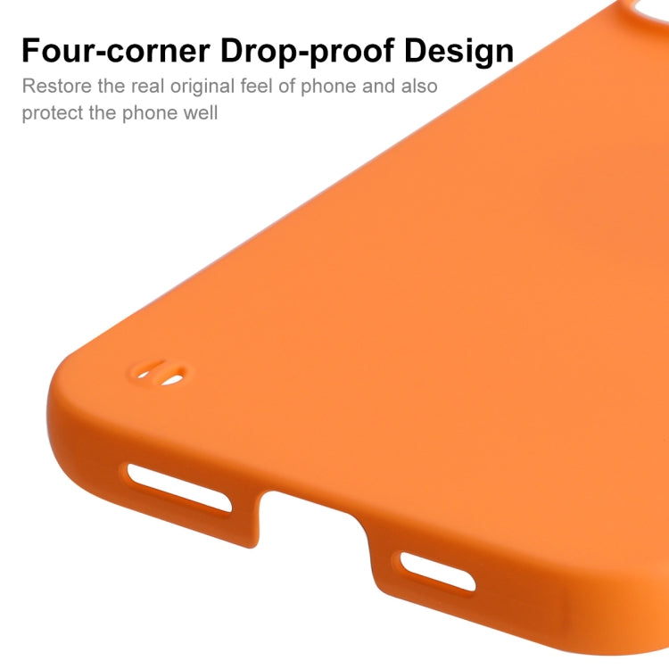 For iPhone 14 ENKAY Matte Frameless PC Phone Case(Orange) - iPhone 14 Cases by ENKAY | Online Shopping UK | buy2fix