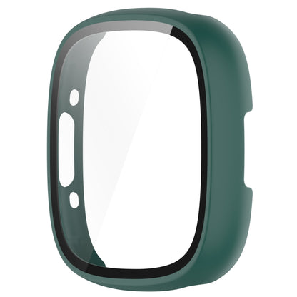 For Fitbit Versa 4 PC+ Toughened Film Integrated Protective Case(Green) - Watch Cases by buy2fix | Online Shopping UK | buy2fix