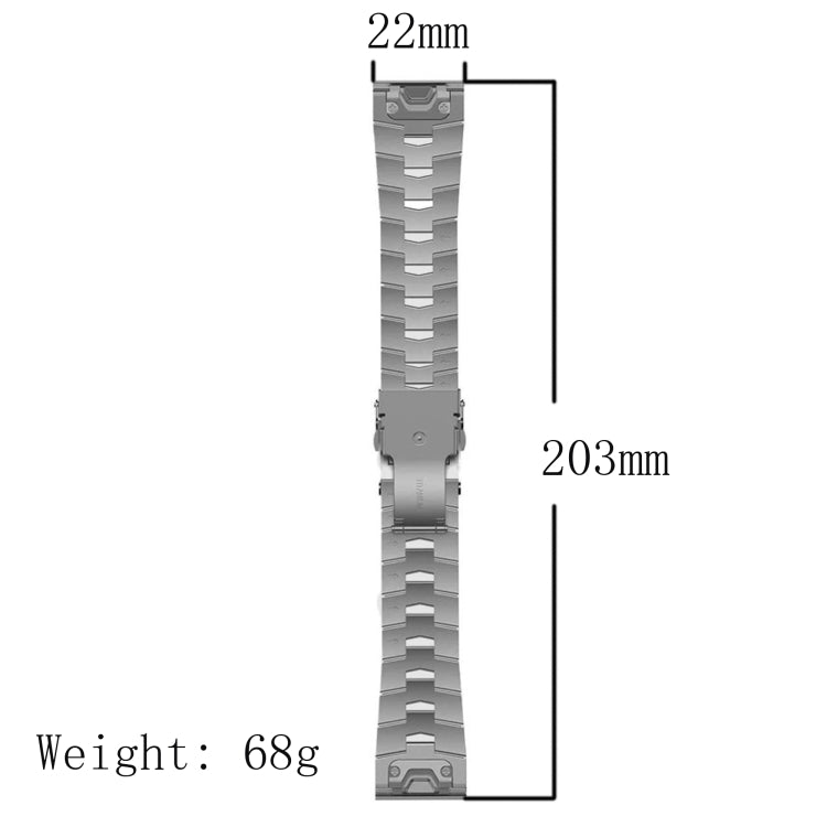 For Garmin Fenix 5 Plus 22mm Titanium Alloy Quick Release Watch Band(Titanium Gray) - Watch Bands by buy2fix | Online Shopping UK | buy2fix