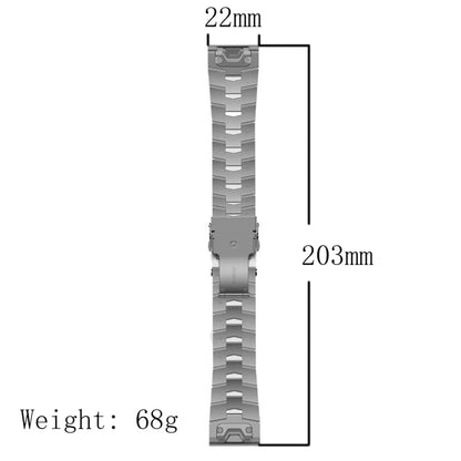 For Garmin Fenix 5 Plus 22mm Titanium Alloy Quick Release Watch Band(Titanium Gray) - Watch Bands by buy2fix | Online Shopping UK | buy2fix