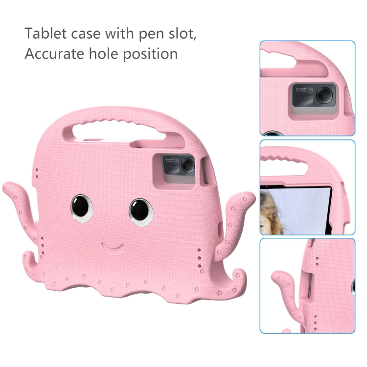 For Lenovo Tab M11 /Xiaoxin Pad 11 2024 Octopus Style EVA Hybrid PC Shockproof Tablet Case with Strap(Pink) - Lenovo by buy2fix | Online Shopping UK | buy2fix