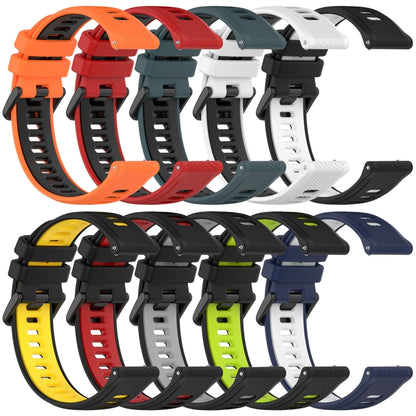 For Honor Watch GS Pro 22mm Sports Two-Color Silicone Watch Band(Orange+Black) - Watch Bands by buy2fix | Online Shopping UK | buy2fix