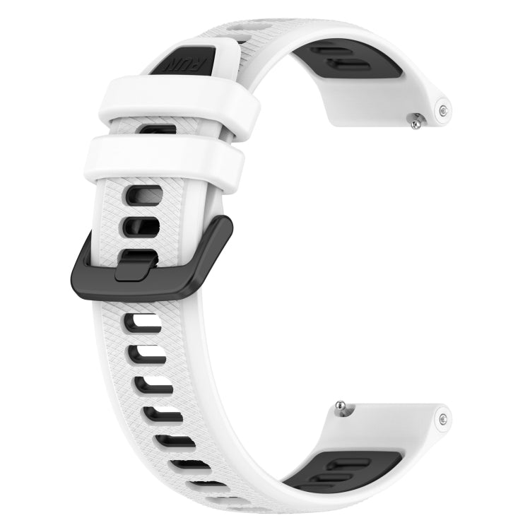 For Huawei GT2 46mm 22mm Sports Two-Color Silicone Watch Band(White+Black) - Watch Bands by buy2fix | Online Shopping UK | buy2fix