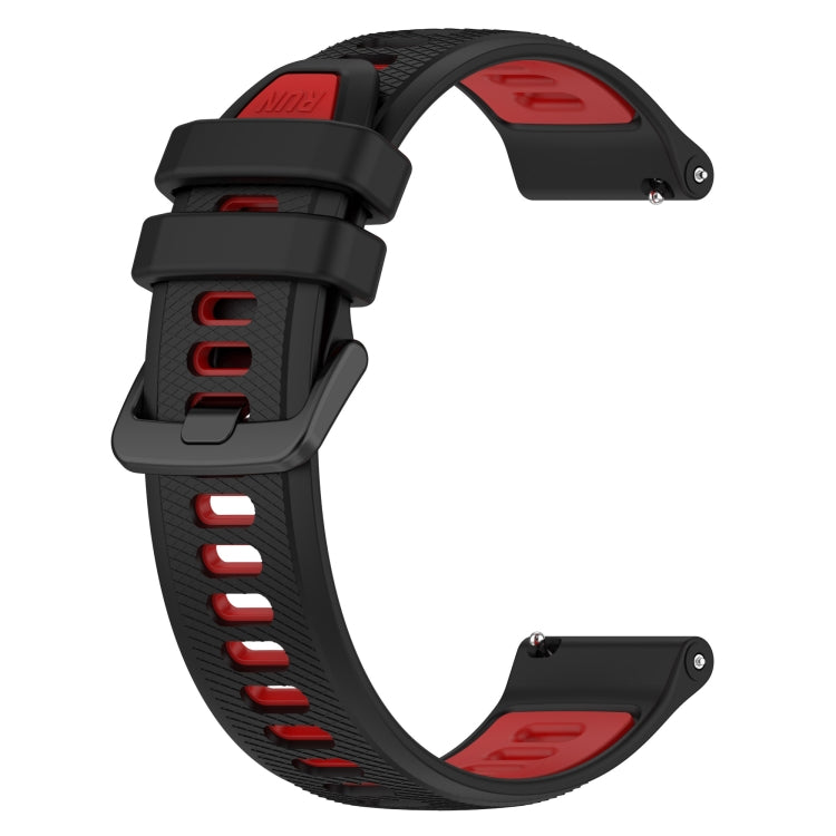 For Honor Magic Watch 2 46mm 22mm Sports Two-Color Silicone Watch Band(Black+Red) - Watch Bands by buy2fix | Online Shopping UK | buy2fix