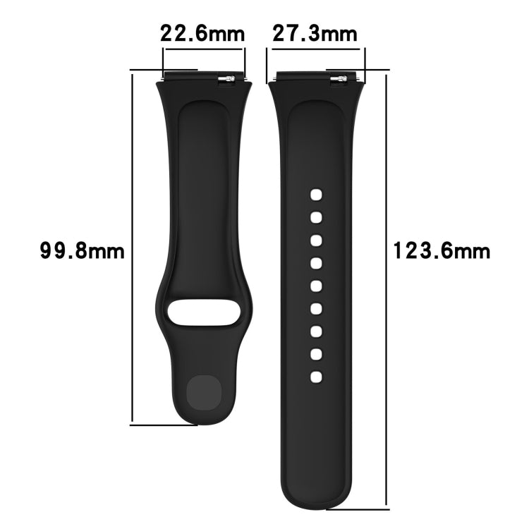 For Redmi Watch 3 Lite Sports Solid Color Silicone Replacement Watch Band(White) - Watch Bands by buy2fix | Online Shopping UK | buy2fix