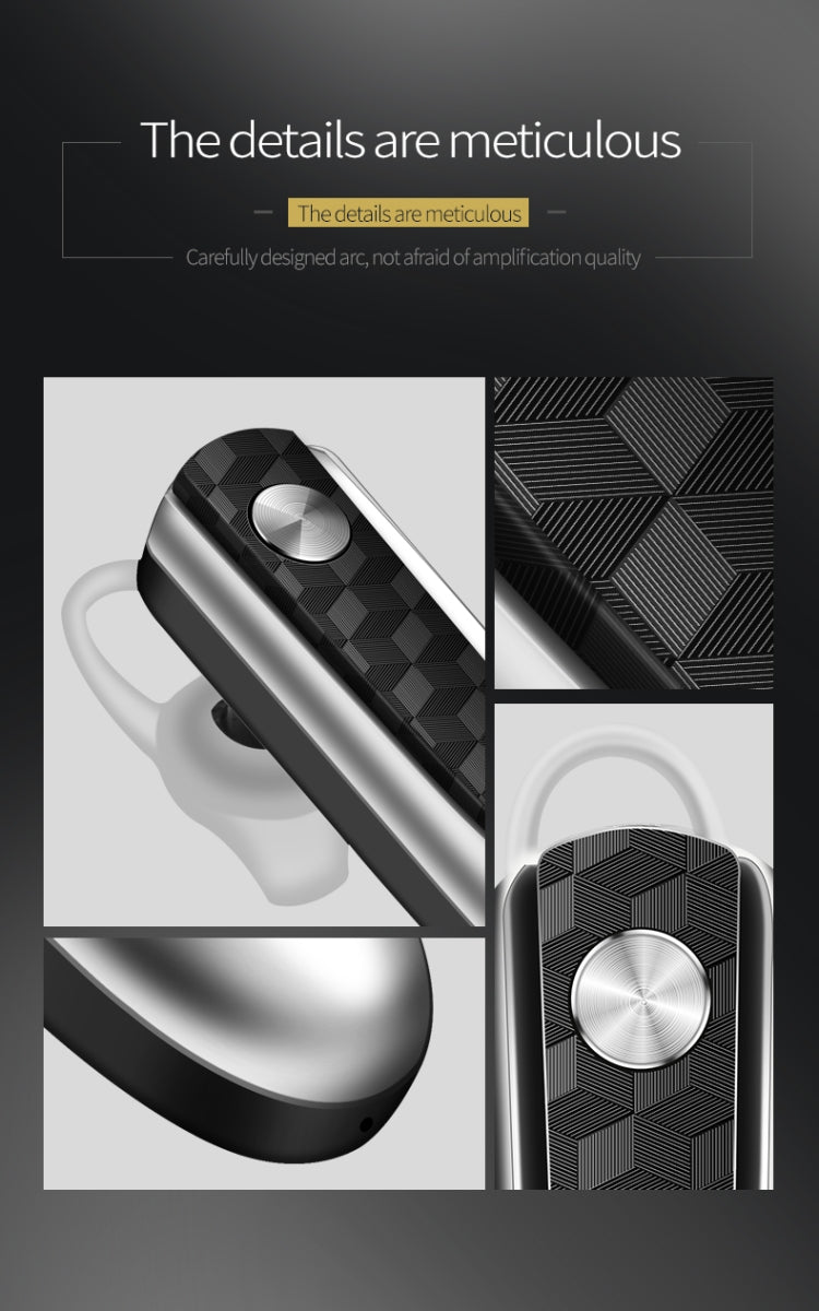 Fineblue HF68 Bluetooth Mini Earphone Business Wireless Earbud Stereo Music Hands-free Calling Earphone Large Battery Capacity Black - Bluetooth Earphone by Fineblue | Online Shopping UK | buy2fix
