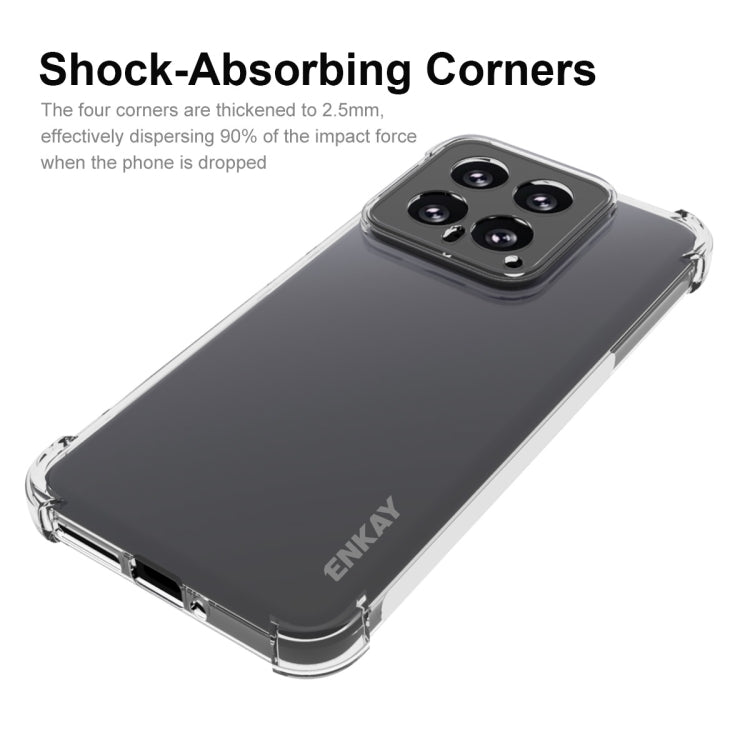 For Xiaomi 14 ENKAY Hat-Prince Transparent TPU Shockproof Phone Case - 14 Cases by ENKAY | Online Shopping UK | buy2fix