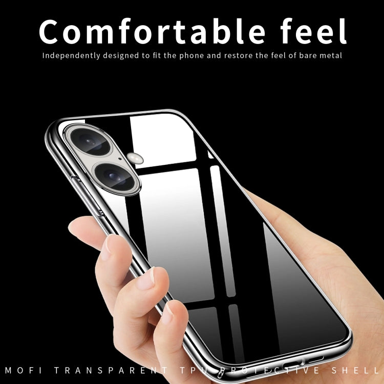 For iPhone 16 MOFI Ming Series Ultra-thin TPU Phone Case(Transparent) - iPhone 16 Cases by MOFI | Online Shopping UK | buy2fix