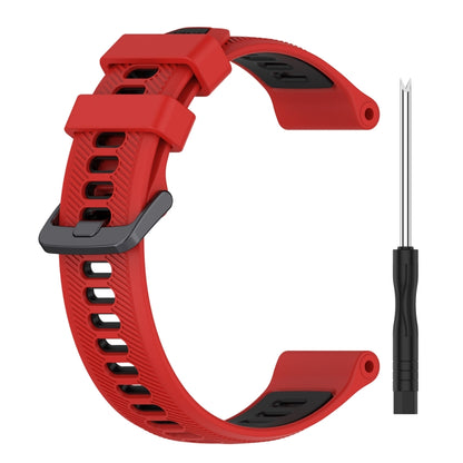 For Garmin Approach S62 Sports Two-Color Silicone Watch Band(Red+Black) - Watch Bands by buy2fix | Online Shopping UK | buy2fix