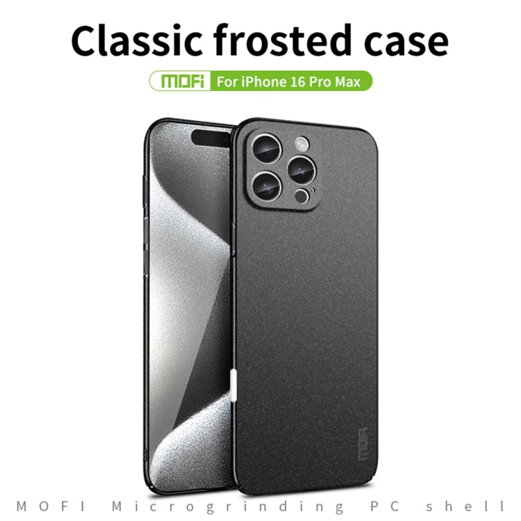 For iPhone 16 Pro Max MOFI Fandun Series Frosted PC Ultra-thin All-inclusive Phone Case(Gray) - iPhone 16 Pro Max Cases by MOFI | Online Shopping UK | buy2fix