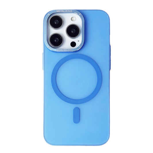 For iPhone 14 Pro Frosted PC MagSafe TPU Phone Case(Blue) - iPhone 14 Pro Cases by buy2fix | Online Shopping UK | buy2fix