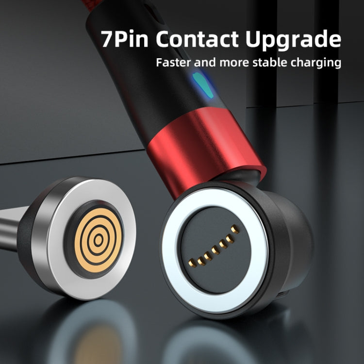 ENKAY 3 in 1 3A USB to Type-C / 8 Pin / Micro USB Magnetic 540 Degrees Rotating Fast Charging Cable, Length:1m(Red) - Charging Cable & Head by ENKAY | Online Shopping UK | buy2fix