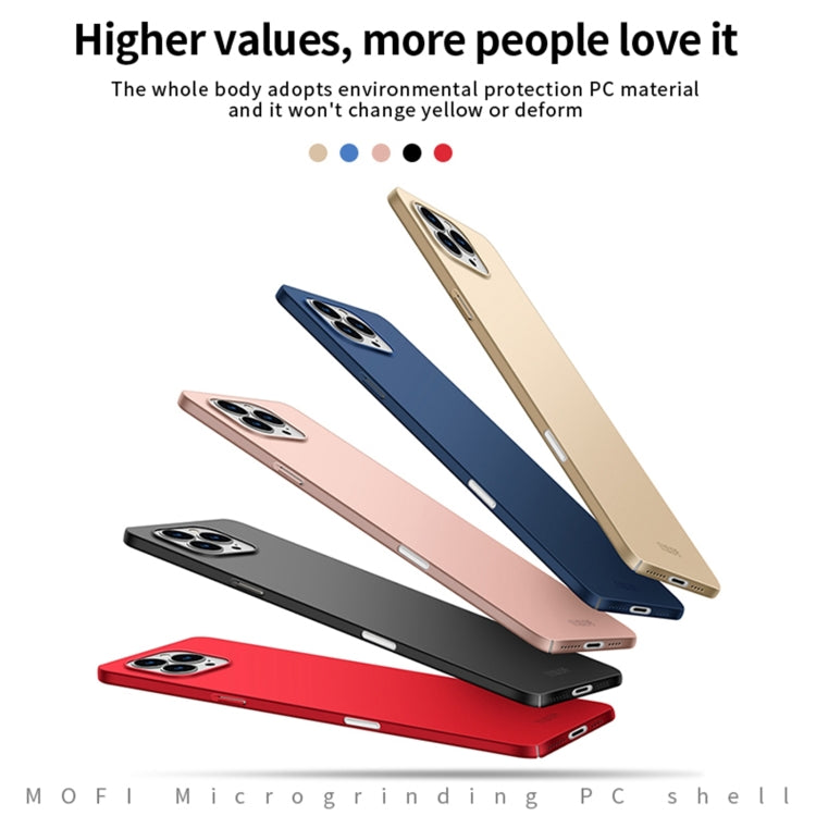 For iPhone 16 Pro Max MOFI Frosted PC Ultra-thin Hard Phone Case(Gold) - iPhone 16 Pro Cases by MOFI | Online Shopping UK | buy2fix