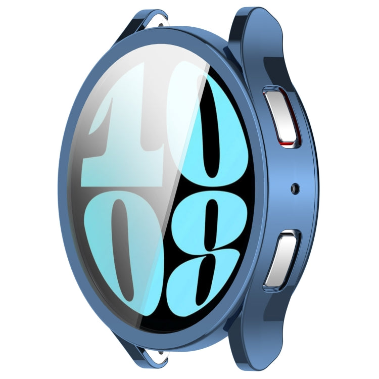 For Samsung Galaxy Watch6 40mm Full Coverage TPU Electroplated Watch Protective Case(Blue) - Watch Cases by buy2fix | Online Shopping UK | buy2fix