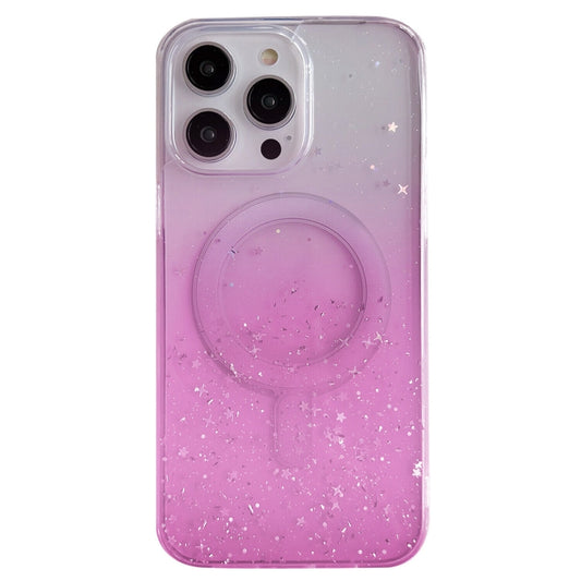 For iPhone 14 Pro MagSafe Glitter Hybrid Clear TPU Phone Case(Pink) - iPhone 14 Pro Cases by buy2fix | Online Shopping UK | buy2fix