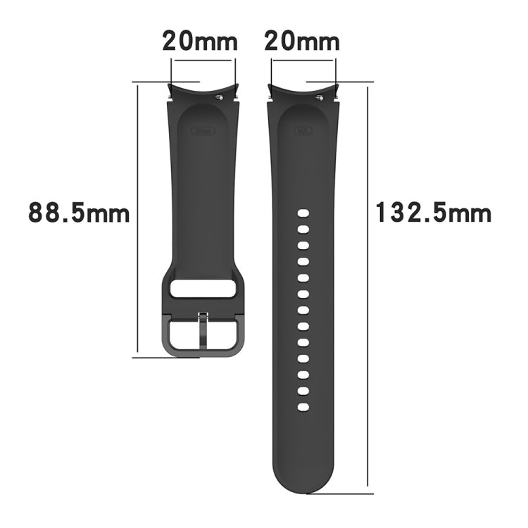 For Samsung Galaxy Watch5 44mm JUNSUNMAY Silicone Adjustable Strap + Full Coverage PMMA Screen Protector Kit(Dark Blue) - Watch Bands by JUNSUNMAY | Online Shopping UK | buy2fix