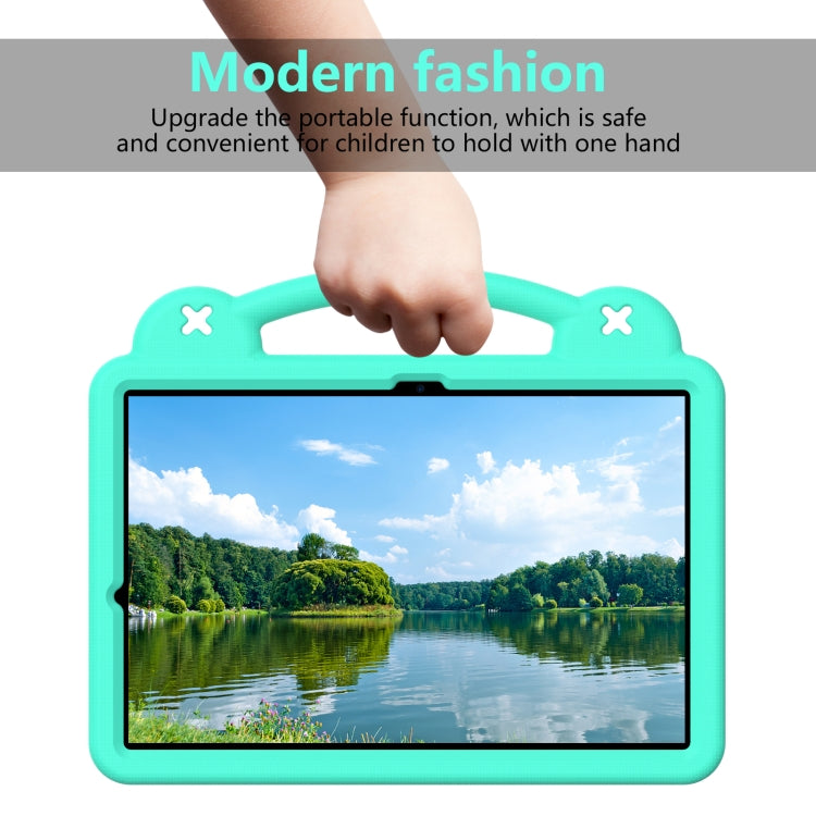 For Samsung Galaxy Tab S9 FE+ 12.4 X610N Handle Kickstand Children EVA Shockproof Tablet Case(Mint Green) - Galaxy Tab S9 FE+ by buy2fix | Online Shopping UK | buy2fix