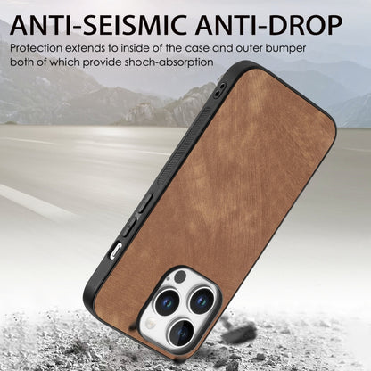 For iPhone 16 Pro Max Vintage Leather PC Back Cover Phone Case(Brown) - iPhone 16 Pro Max Cases by buy2fix | Online Shopping UK | buy2fix