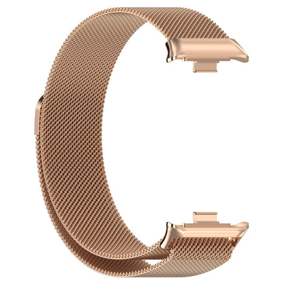 For Xiaomi Mi Band 8 Pro Milan Magnetic Steel Mesh Watch Band(Rose Gold) - Watch Bands by buy2fix | Online Shopping UK | buy2fix