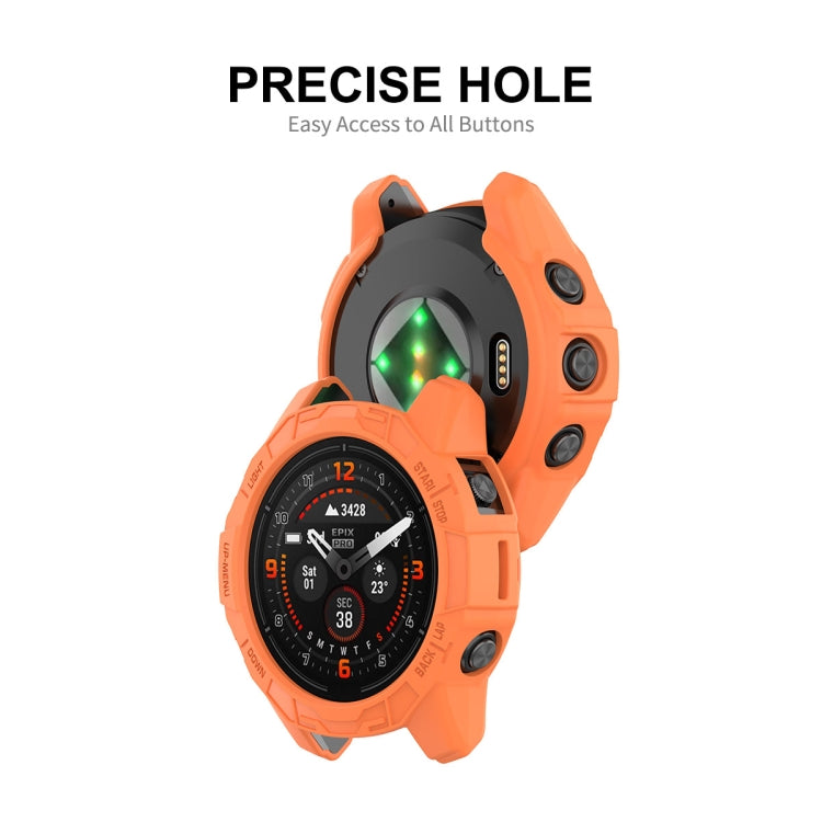 For Garmin Epix Pro 47mm / Fenix 7 / 7 Pro ENKAY Hat-Prince TPU Armor Designed Watch Protective Case(Dark Green) - Watch Cases by ENKAY | Online Shopping UK | buy2fix