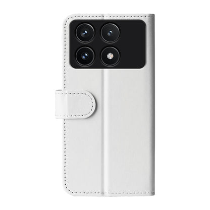 For Xiaomi Redmi K70 R64 Texture Horizontal Flip Leather Phone Case(White) - K70 Cases by buy2fix | Online Shopping UK | buy2fix