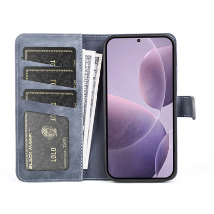 For Xiaomi Redmi K70 Stitching Horizontal Flip Leather Phone Case(Blue) - K70 Cases by buy2fix | Online Shopping UK | buy2fix