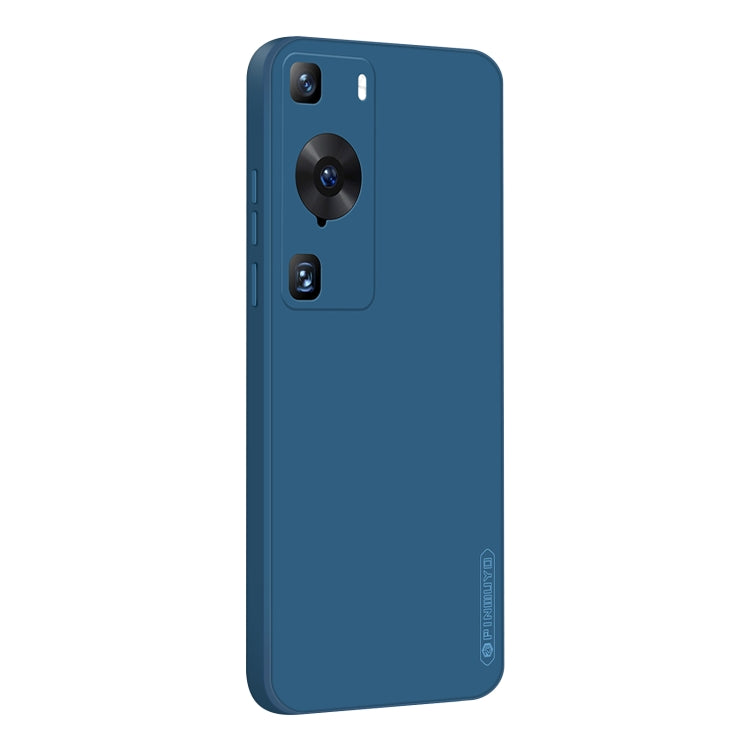 For Huawei P60 / P60 Pro PINWUYO Sense Series Liquid Silicone TPU Phone Case(Blue) - Huawei Cases by PINWUYO | Online Shopping UK | buy2fix