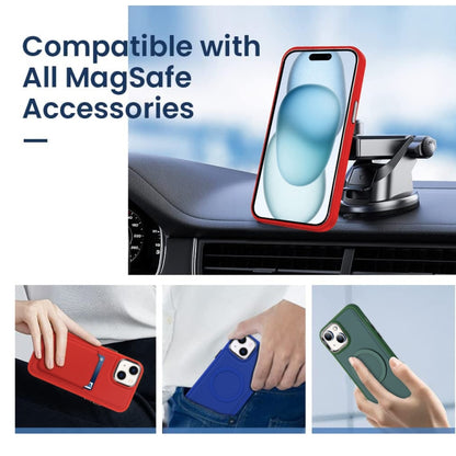 For iPhone 15 Plus Imitation Liquid Skin Feel Plating Magsafe Phone Case(Red) - iPhone 15 Plus Cases by buy2fix | Online Shopping UK | buy2fix