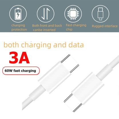 XJ-97 60W 3A USB-C / Type-C to Type-C Fast Charging Data Cable, Cable Length:2m - USB-C & Type-C Cable by buy2fix | Online Shopping UK | buy2fix