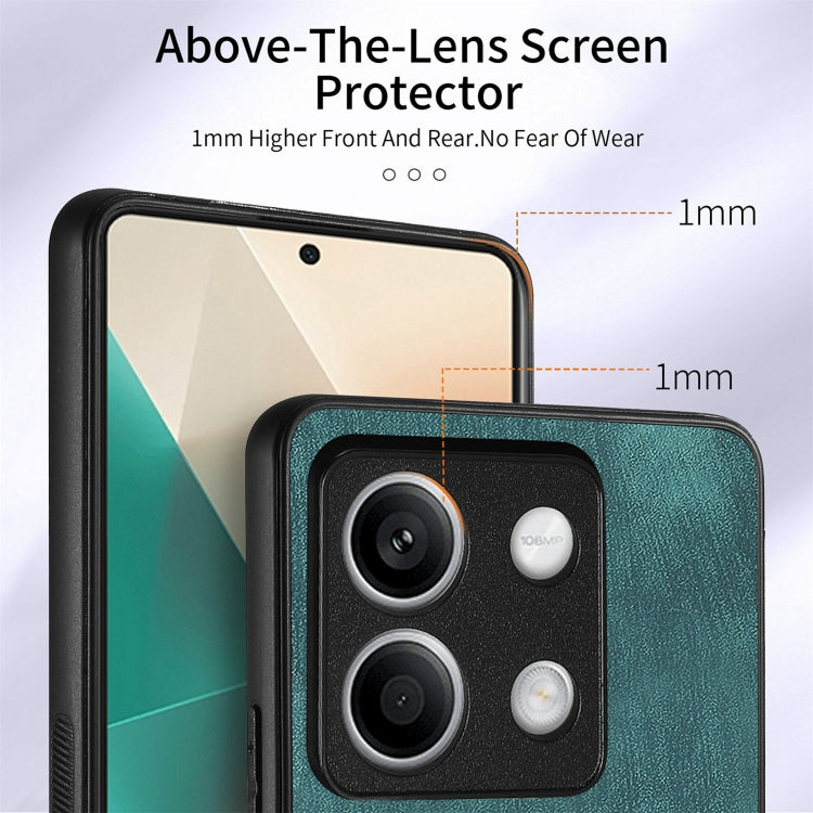 For Xiaomi Redmi Note 13 4G Retro Skin-feel Ring Card Wallet Phone Case(Green) - Note 13 Cases by buy2fix | Online Shopping UK | buy2fix