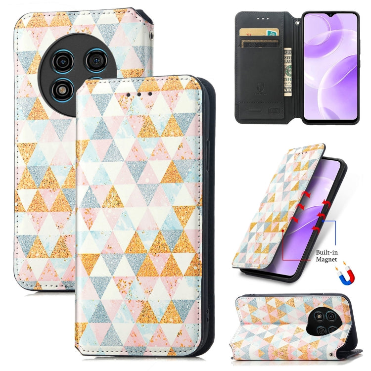 For Ulefone Note 15 CaseNeo Colorful Magnetic Leather Phone Case(Rhombus) - Ulefone Cases by buy2fix | Online Shopping UK | buy2fix