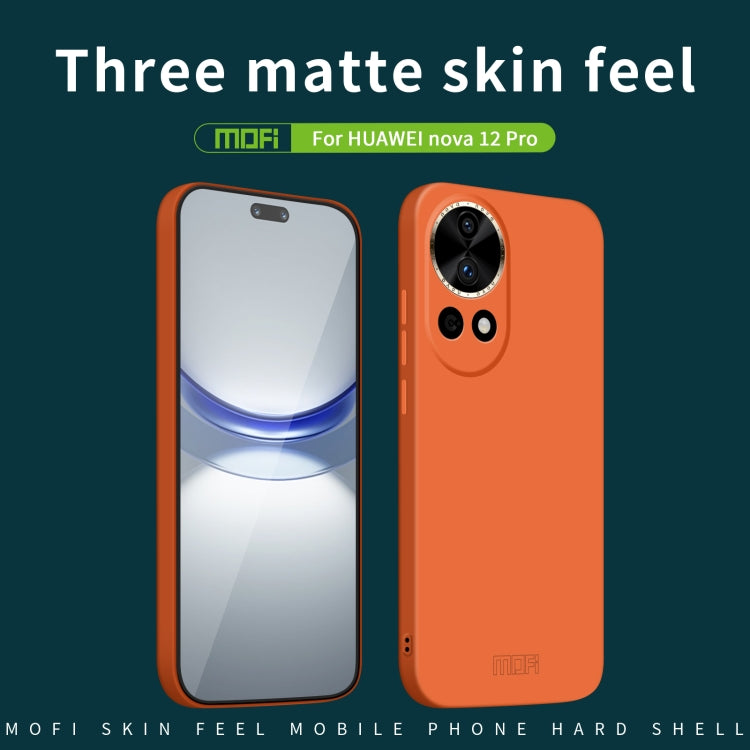 For Huawei nova 12 Pro / 12 Ultra MOFI Qin Series Skin Feel All-inclusive PC Phone Case(Orange) - Huawei Cases by MOFI | Online Shopping UK | buy2fix