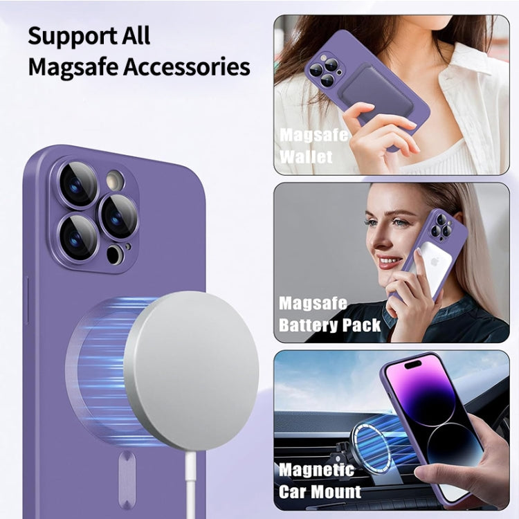 For iPhone 16 Pro Max ENKAY MagSafe Matte TPU Phone Case with Lens Film(Purple) - iPhone 16 Pro Max Cases by ENKAY | Online Shopping UK | buy2fix