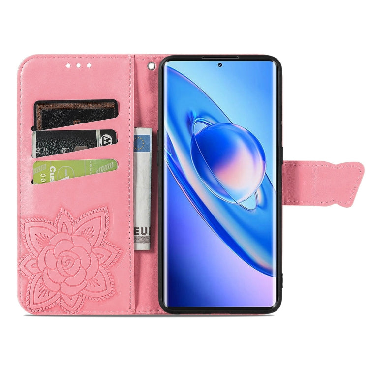 For Blackview A200 Pro Butterfly Love Flower Embossed Leather Phone Case(Pink) - More Brand by buy2fix | Online Shopping UK | buy2fix