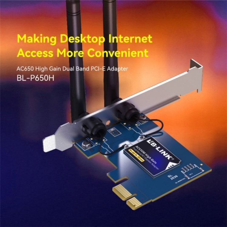 LB-LINK BL-P650H PCI-E 2.4G / 5G Dual-band Computer Wireless Network Adapter AC Network Card - USB Network Adapter by LB-LINK | Online Shopping UK | buy2fix