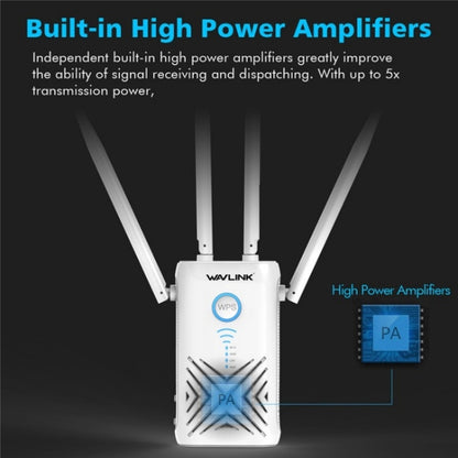 WAVLINK WN579X3 With 5dBi Antennas AC1200 Wireless Router 2.4G / 5G Dual Band WiFi Repeater, Plug:EU Plug - Wireless Routers by WAVLINK | Online Shopping UK | buy2fix